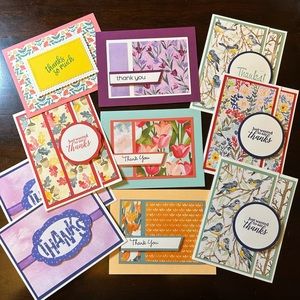 10 Stampin’ Up! Handmade Thank You Cards!